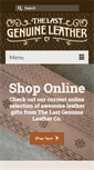 Mobile Screenshot of lastgenuineleather.com